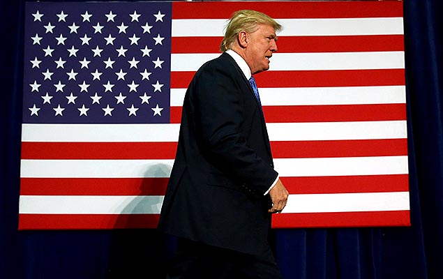 Donald Trump, candidato republicano  Presidncia dos EUA, em comcio de campanha em Fletcher, na Carolina do Norte, nesta sexta-feira
