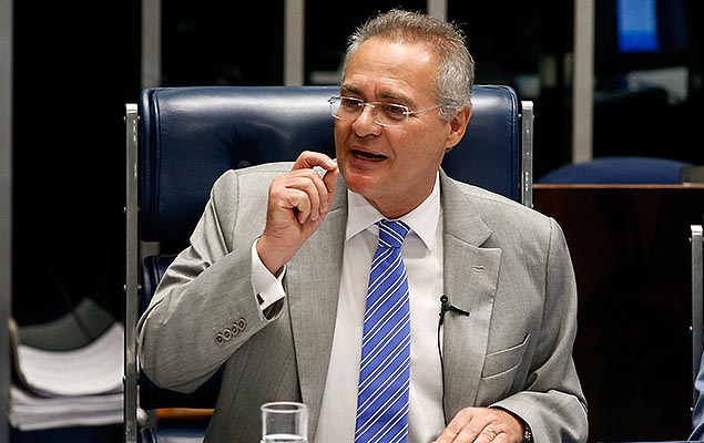 Presidente do Senado, Renan Calheiros, em sesso que debate projeto sobre crimes de abuso de autoridade, em Braslia (DF), nesta quarta