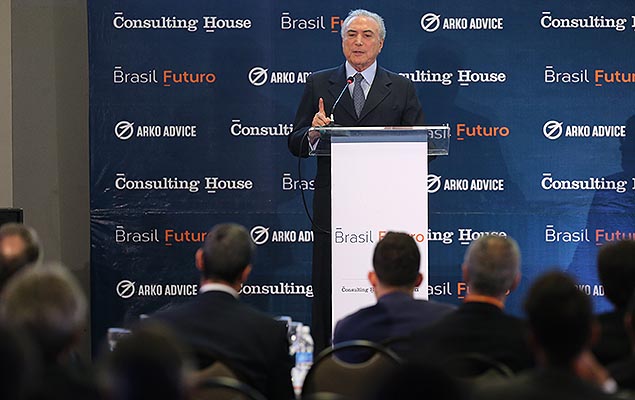 O presidente Michel Temer participa do seminário "Projeto Brasil Futuro 2ª Edição", em Brasília (DF), na tarde desta segunda-feira
