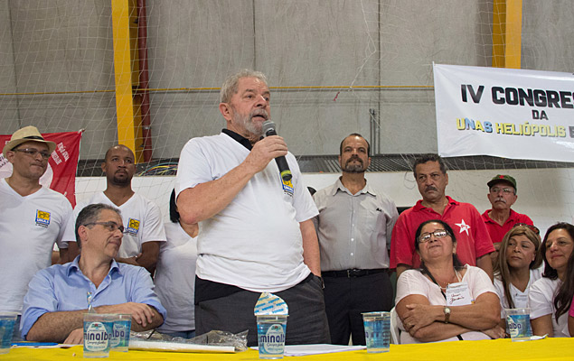 O ex-presidente Luiz Incio Lula da Silva (PT) durante IV Congresso da Unas Helipolis e Regio, em So Paulo (SP)
