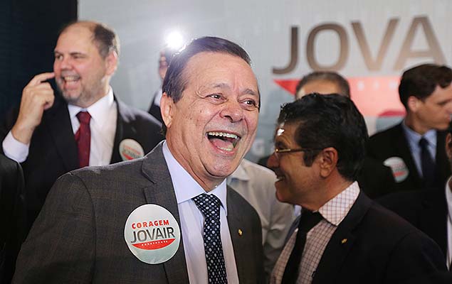 Jovair Arantes (PTB-GO) no lanamento da sua candidatura  presidncia da Cmara, em Braslia