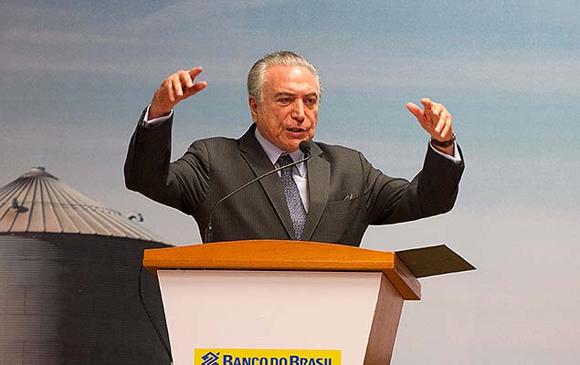 Presidente Michel Temer em anúncio de R$ 12 bi para custeio da safra em Ribeirão Preto