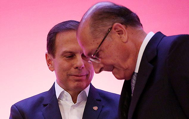 Prefeito Joo Doria e o governador Geraldo Alckmin participam de almoo-debate promovido pelo Lide, na zona sul de So Paulo