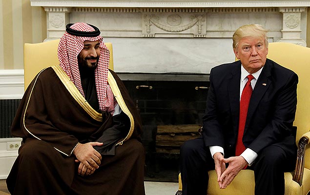 Trump se rene com Mohammed bin Salman, prncipe herdeiro da Arbia Saudita, na Casa Branca