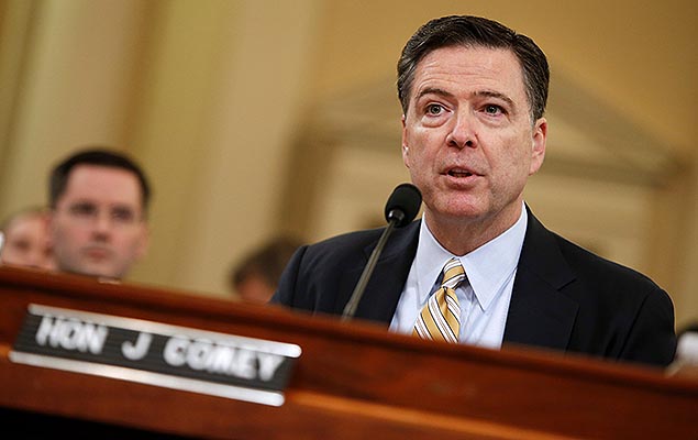 James Comey (FBI) em audincia no Comit de Inteligncia da Cmara, em Washington, sobre a suposta intromisso russa nas eleies 