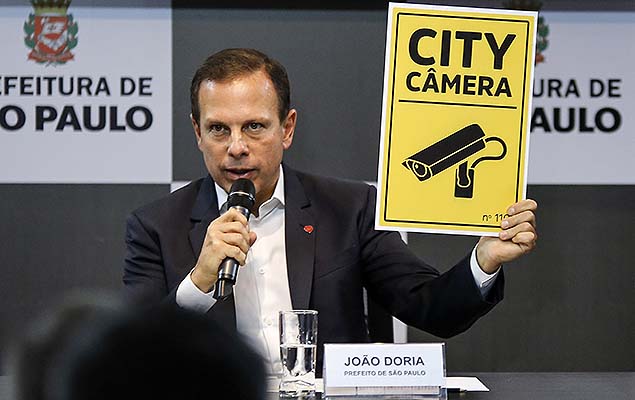 O prefeito de SP, Joo Doria, lana o projeto City Cmeras que pretende instalar 10 mil cmeras de monitoramento na capital paulista 