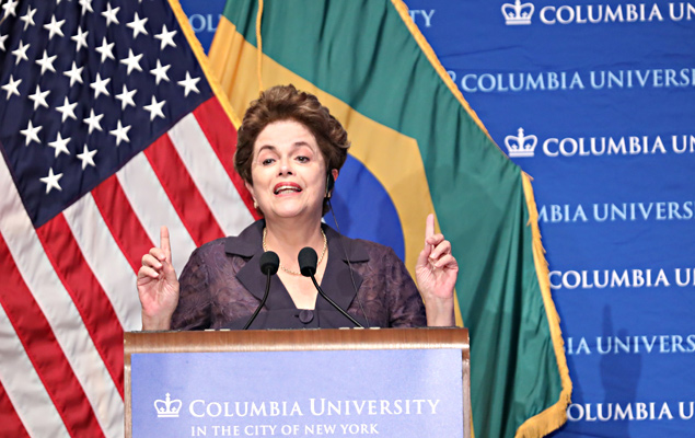 Dilma Rousseff durante conferência "Democracia no Brasil: desafios e perspectivas", na Columbia University. 17101219.jpeg