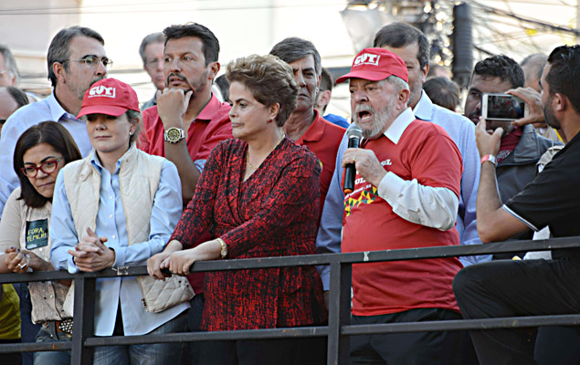 Os ex-presidentes Luiz Inácio Lula da Silva e Dilma Rousseff participaram de um ato em defesa do Polo Naval, na cidade de Rio Grande (RS)