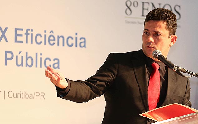 O juiz Sergio Moro durante o 1 Congresso do Pacto Pelo Brasil, organizado pelo Observatrio Social do Brasil, em Curitiba (PR)