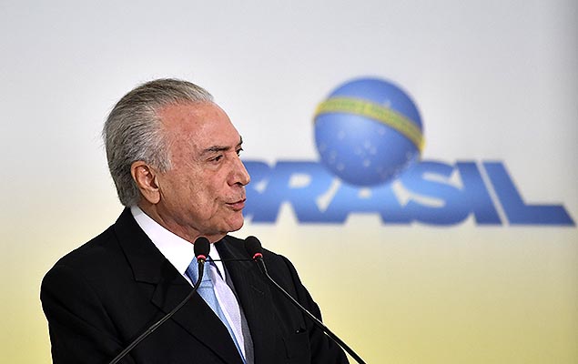 O presidente Michel Temer (PSDB) no lançamento do Plano Safra da Agricultura Familiar 2017/2020, em Brasília, nesta quarta