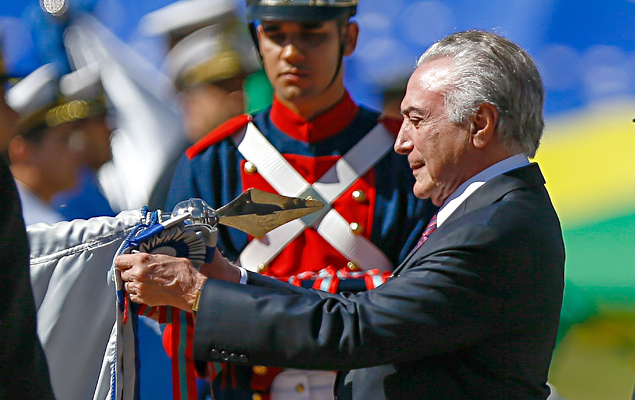 O presidente Michel Temer participa de cerimnia de comemorao do 152 aniversrio da Batalha Naval do Riachuelo