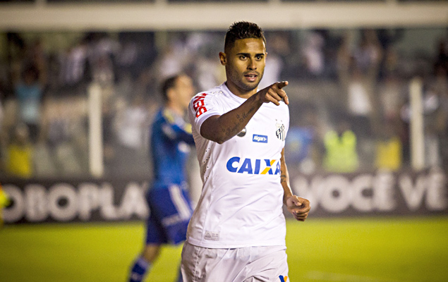 Comemorao de gol marcado por Kayke, do Santos - Partida entre Santos e Palmeiras