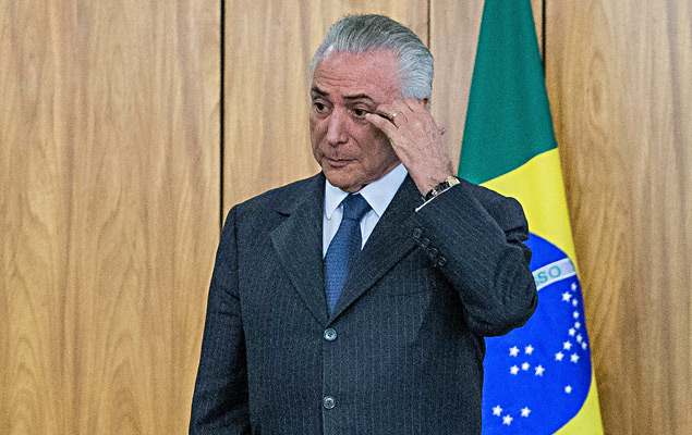 O presidente Michel Temer durante cerimônia de apresentação de Cartas Credenciais ao Presidente da República, em Brasília 