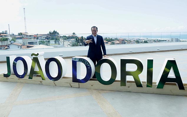 O prefeito Joo Doria (PSDB), em visita a Fortaleza, pouco antes de embarcar para Recife