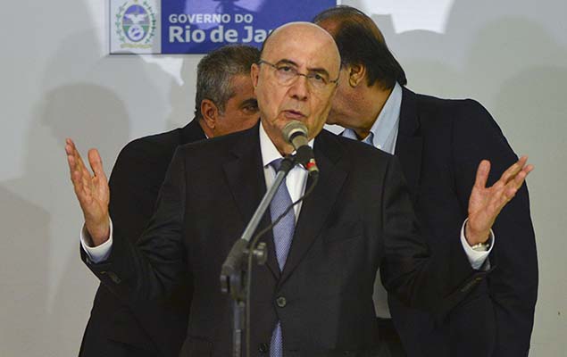 Ministro da Fazenda, Henrique Meirelles, apresenta plano de recuperao fiscal para Rio de Janeiro, no Palcio Guanabara, nesta quarta