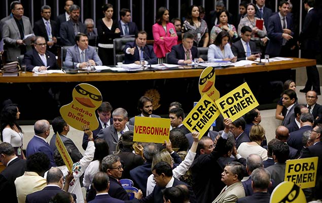 Cmara dos Deputados comea a votao da segunda denncia contra o presidente Michel Temer, em Braslia, nesta quarta 