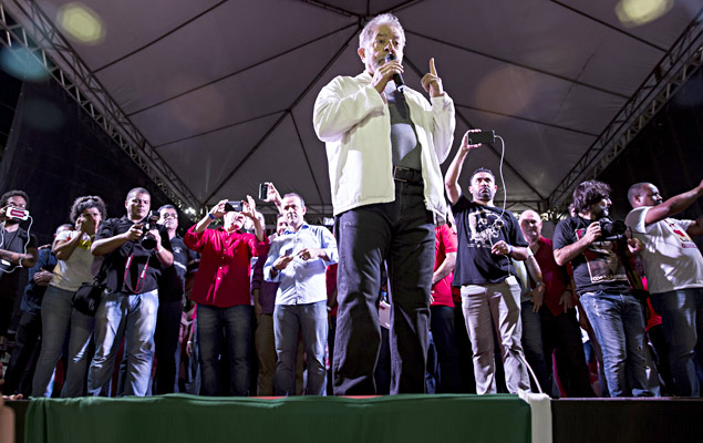 El expresidente Luiz Incio Lula da Siva durante un discurso en la ciudad de Vitria