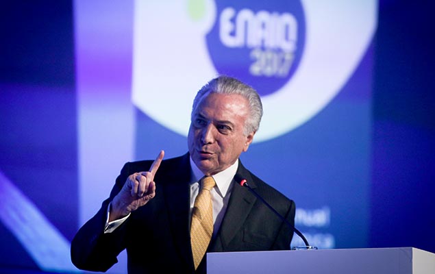 O presidente Michel Temer (PMDB) participa do 22º Encontro Anual da Indústria Química, em São Paulo, na manhã desta sexta