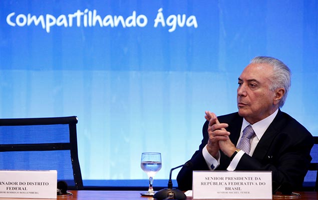 Presidente Temer durante la apertura del Foro Mundial del Agua en Brasilia 