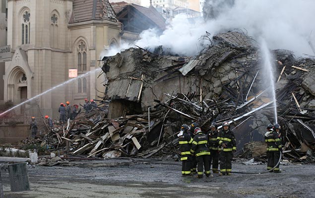 The building collapsed after 90 minutes