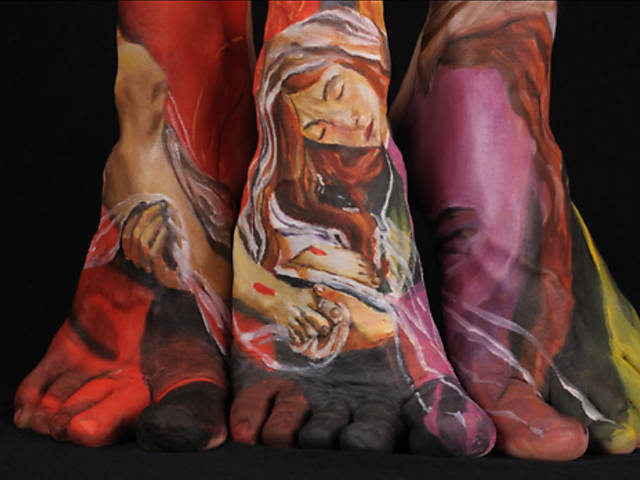Os artistas nova-iorquinos Chadwick Gray e Laura Spector recriam pinturas clássicas usando o corpo humano como tela no projeto "Anatomia de Museu" Leia mais