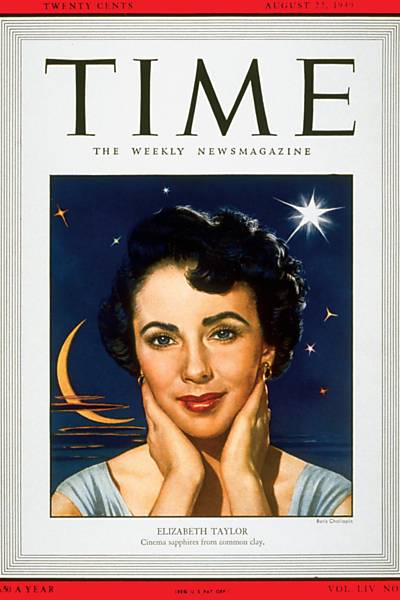 Liz Taylor na capa da revista "Time", em agosto de 1949 Leia Mais