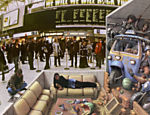 A obra ‘Incidente em Waterloo’ foi feita em 2007 na famosa estação londrina. A moça, que parece estar deitada num sofá, está na verdade no chão Leia Mais