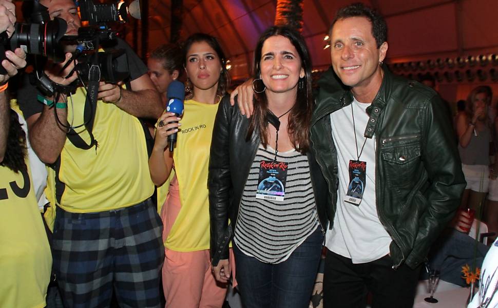 Malu Mader e Tony Bellotto (Titãs) no Rock in Rio