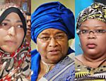 A ativista iemenita da Primavera ÁrabeTawakkul Karman, a presidente da Libéria, Ellen Sjohnson-Sirleaf, e a militante pela paz também liberiana Leymah Gbowee, anunciadas como vencedoras do Prêmio Nobel da Paz de 2011