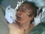 Imagem de TV mostra corpo de Muammar Gaddafi Leia mais