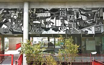 Edifcio na Vila Madalena (zona oeste de SP) foi projetado para abrigar um painel do artista plstico Andrs Sandoval