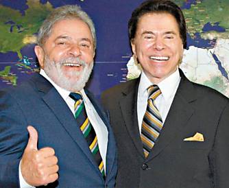 Lula e Silvio Santos no Palácio do Planalto