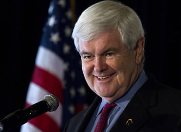 Newt Gingrich em campanha na Carolina do Sul anteontem