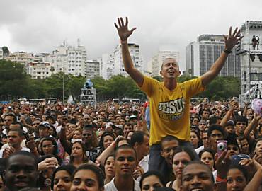 Platia do Festival Promessas, realizado no Aterro do Flamengo, no Rio.