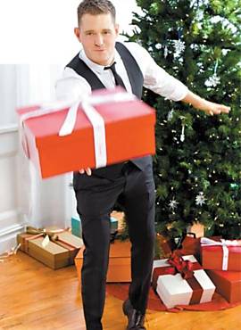 O cantor Michael Bubl, que lana o CD "Christmas"