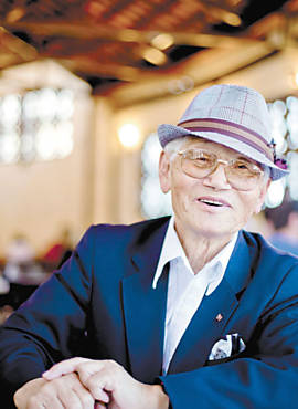 Lim Kwan Taik, 80, durante entrevista  Folha, em So Bernardo do Campo (SP)