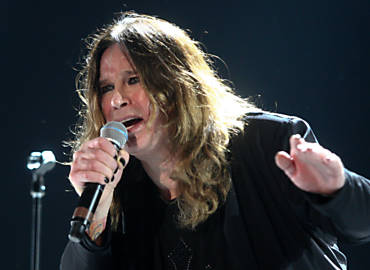 Ozzy Osbourne canta na arena Anhembi, em So Paulo, na turn "Scream"
