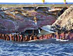 Detalhe dos estragos no cruzeiro Costa Concordia; ao menos 53 brasileiros estavam em navio na Itália Leia mais 