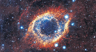 Imagemda Nebulosa da Hlice, que tem forma de olho, registrada por telescpio do ESO (Observatrio Europeu do Sul)