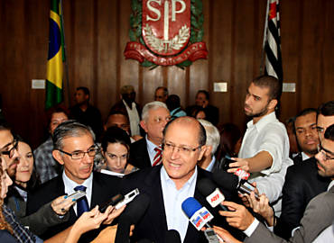 Alckmin durante anncio do novo salrio mnimo de SP
