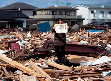 Imagem feita aps o tsunami, no Japo