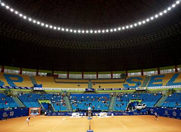 Quadra de saibro no Ibirapuera, que recebe o Brasil Open