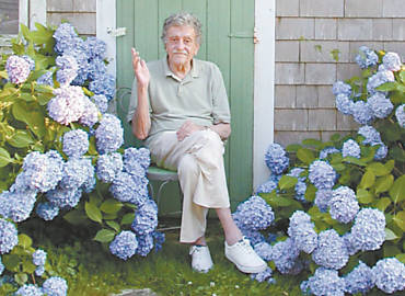 O escritor Kurt Vonnegut, que teve obras queimadas nos EUA e  autor do clssico "Matadouro 5", em foto de 2006
