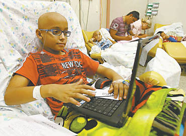 Breno Alessandro Soares dos Santos faz quimioterapia em Barretos