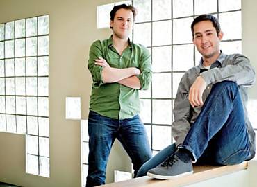O brasileiro Mike Krieger e Kevin Systrom, cofundadores do Instagram, em San Francisco