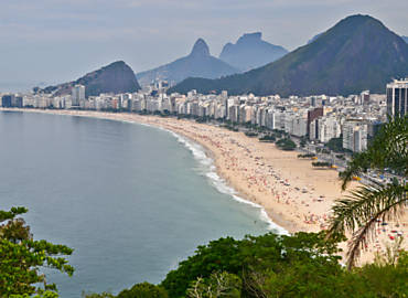 Vista de Copacabana a partir do forte do Leme