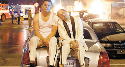 Channing Tatum ( esq.) e Jonah Hill em cena do filme