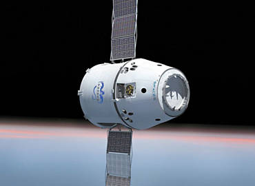 Dragon faz manobra de aproximao com a ISS; nave dever ser a primeira de empresa privada a se ligar ao complexo