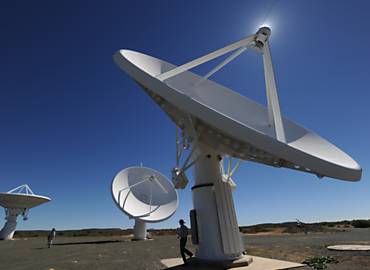 Radiotelescpios na regio do Karoo, na frica do Sul, em rea que integrar o projeto