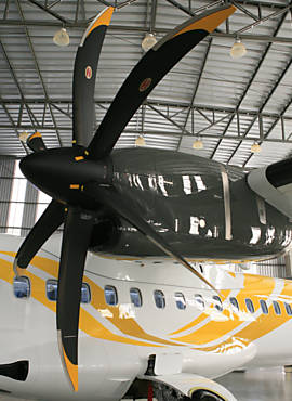 Turbolice ATR-72 600 da Passaredo em Ribeiro Preto; empresa expandir frota em 86%